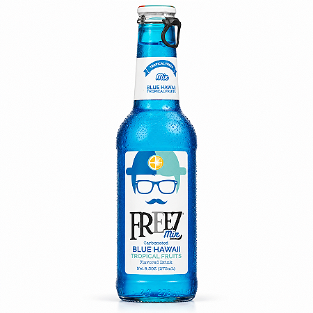 Bebida Gaseficada Freez Blue Hawaii 275ml importada Zero Alcool