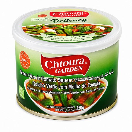 Quiabo Verde com Molho de Tomate Chtoura Garden 350g Importado do Líbano