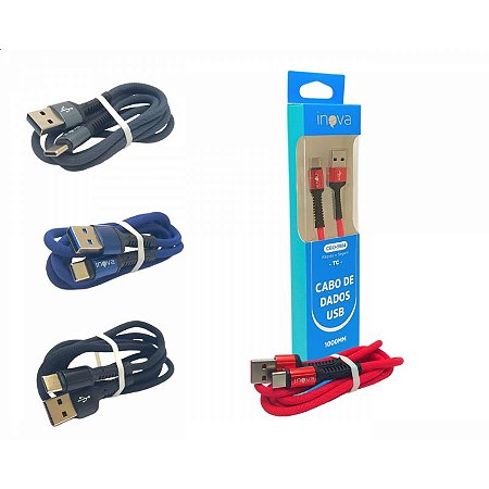 Cabo de dados e carregamento Tipo C  Usb 1 metro 2.4 A -  Inova