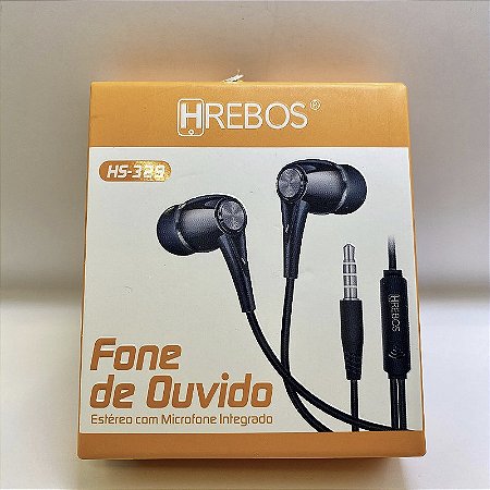 Fone de ouvido estéreo com microfone integrado - Hrebo