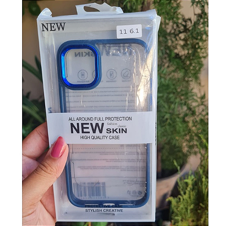 Capa acrílico com borda colorida para iphone - Vários modelos