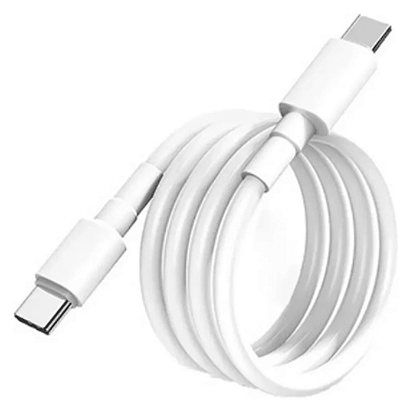 Cabo Carregador Usb-C Tipo C 2 Lados 1m Branco.  Rápido Turbo - KD 02C 60W