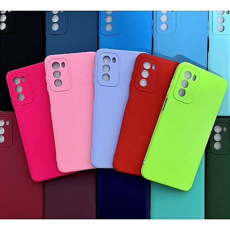 Capa Case Para Motorola Moto G52 / G82 de Silicone com Interior Aveludado