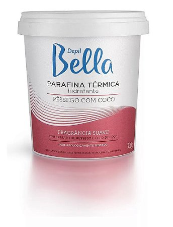 Parafina Térmica Hidratante Pêssego com Coco Depil Bella 350g