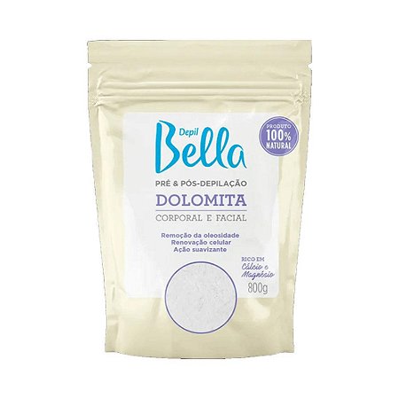 Dolomita Depil Bella  Pré & Pós Depilação Corporal e Facial 800g