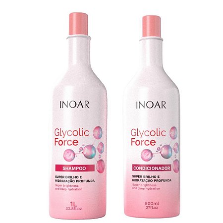 Kit Inoar Glycolic Force Shampoo 1L e Condicionador 800ml