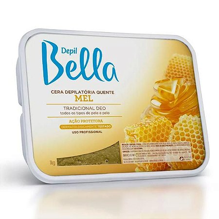 Cera Depilatória Quente Depil Bella em Barra Mel 1kg