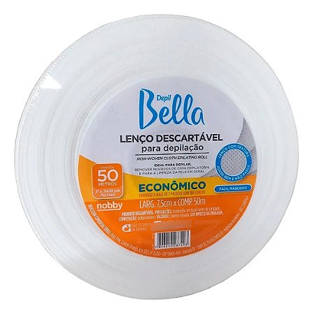 Lenço Descartável para Depilação TNT Rolo 50m Depil Bella