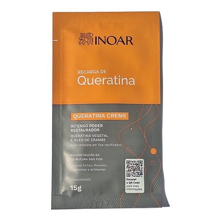 Sachê Inoar Recarga de Queratina 15g - Tratamento Reconstrutor
