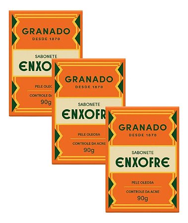 Kit 3 Sabonetes de Enxofre Granado 90g - Tratamento Antiacne