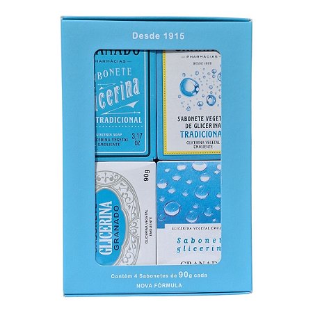 Kit Econômico 4 Sabonetes de Glicerina Tradicional Granado 90g
