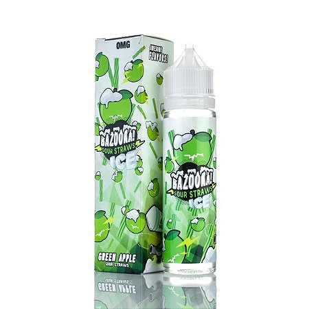 Liquido Green Apple Ice (Sour Straws) | Bazooka!