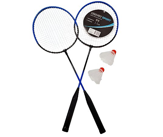 Kit Badminton  AX CY Esportes 2 Raquetes 2 Petecas e Sacola CY - 37025 / 37083