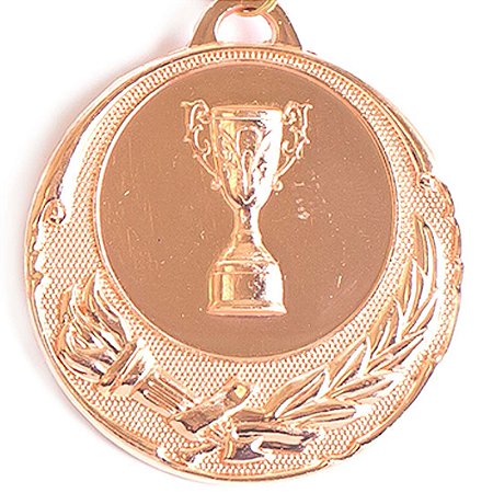 Medalha AX Esportes 65mm Honra ao Mérito Bronzeada FA468-Pç