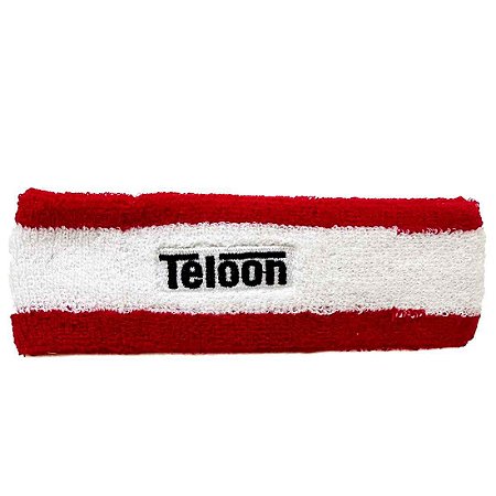 Testeira Teloon Atoalhada Branco/Vermelho - EXCLUSIVIDADE E LANÇAMENTO
