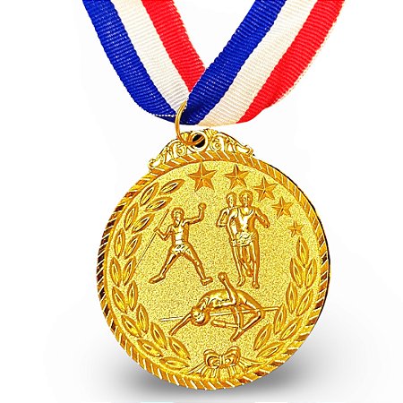 Medalha AX Esportes 65mm Dourada - YWA 456 ATLETISMO 3 - EXCLUSIVIDADE