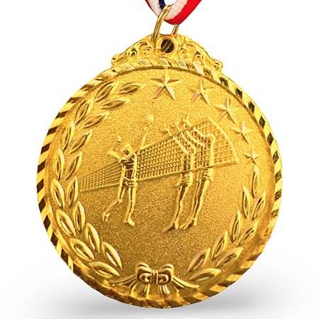 Medalha AX Esportes 65mm Dourada - YWA 456 VOLEI - EXCLUSIVIDADE E LANÇAMENTO