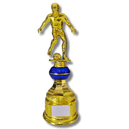 Troféu Futebol Azul G 33cm AX Esportes 520 - EXCLUSIVIDADE