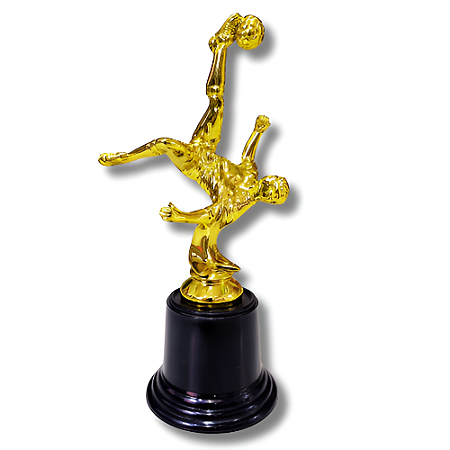 Troféu de GOL DE BICICLETA 18cm Base Redonda AX 473 /Y 247 - EXCLUSIVIDADE