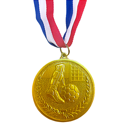Medalha FUTEBOL CHUTE Ouro AX 65mm Futebol YWA 471 - EXCLUSIVIDADE