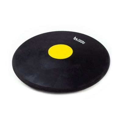 Disco de Atletismo de Borracha Preto com Centro Colorido 1,50kg