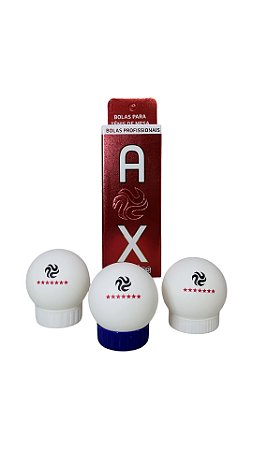 Bola Tênis de Mesa 7 Estrelas com 3 Pçs 40mm Branca AX 627 - Exclusividade