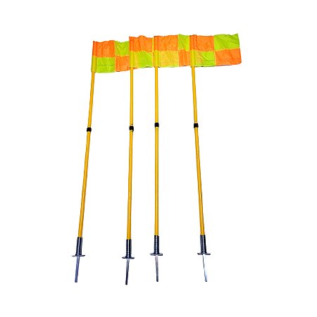 Kit Mastro 4 Bandeira 4 Escanteio Of. Ponteira Mola + Bolsa Desmontável 680 - Exclusividade