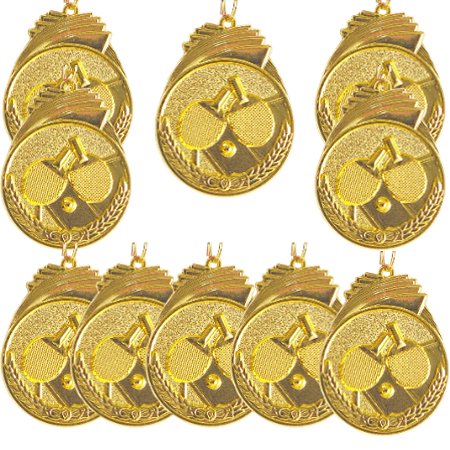 Medalha Tênis de Mesa AX 50mm   Ouro Y226 - PACK COM 10