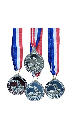 Medalha NATAÇÃO  Prata AX 50mm- YWA 458 - PACK COM 10