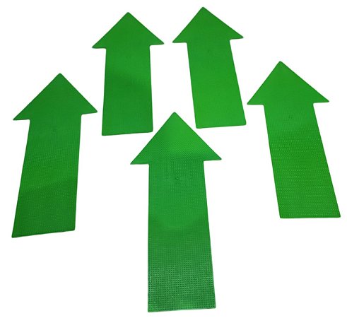 Seta Sinalizadora AX Emborrachada Reta 37cm (KIT) 665 - PACK COM 5 VERDE