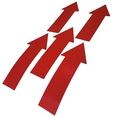Seta Sinalizadora AX Emborrachada Reta 37cm (KIT) 665 - PACK COM 5 VERMELHO