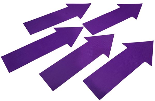 Seta Sinalizadora AX Emborrachada Reta 37cm (KIT) 665 - PACK COM 5 ROXO