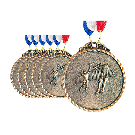 Medalha VOLEI Bronze AX 50mm - Y224B / 432 - PACK COM 10