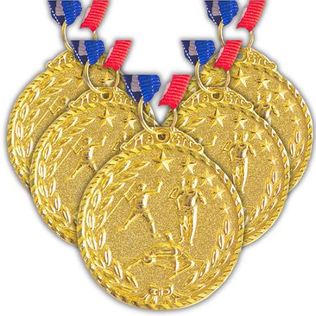 Medalha ATLETISMO 3 Ouro AX 50mm - Y225D - PACK COM 10