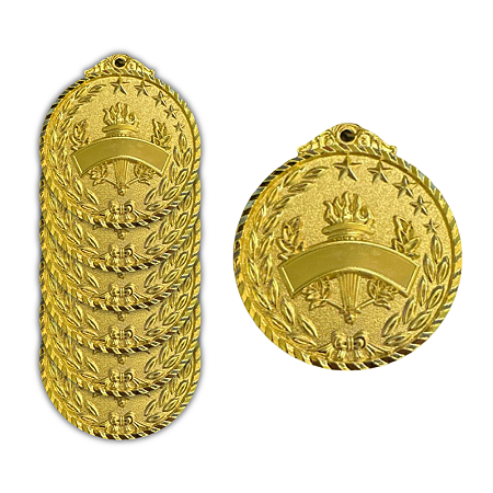 Medalha Honra ao Mérito  TOCHA E FAIXA Ouro  AX 65mm  - YWA 456 - PACK COM 10