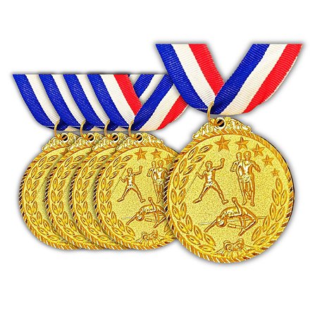 Medalha ATLETISMO 3 Ouro AX 65mm  - YWA 456 - PACK COM 10