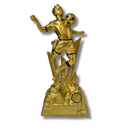 Troféu Escultura AX Artilheiro Bola no Peito Maciço G 572 - EXCLUSIVIDADE
