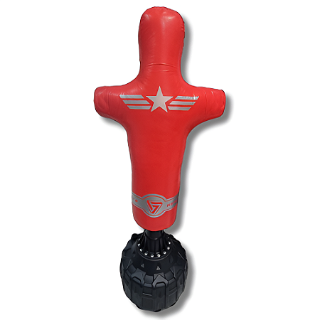 Boneco de Pancada Soco e Chute AX Revestido PU Espumado Com Base Giratória 660 - EXCLUSIVIDADE