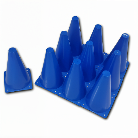 Cone 24cm AZUL Plástico 588 AX - PACK COM 10 - Azul