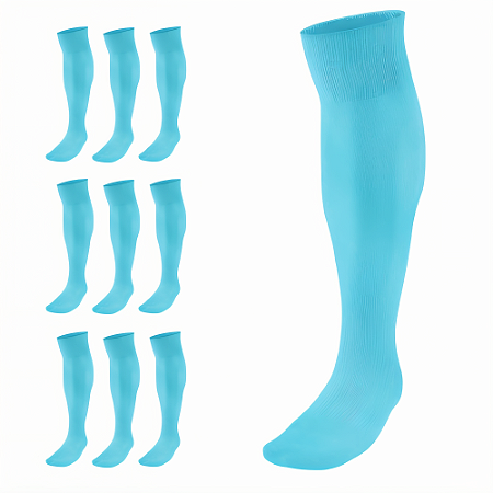 Meião de Futebol AX Esportes Cor Azul Celeste - PACK C/ 12 PARES