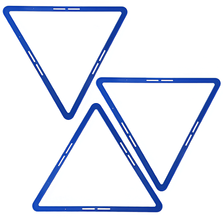 Triangulo AX Agilidade Para Treino 48cm - 667 - PACK COM 3 - Azul