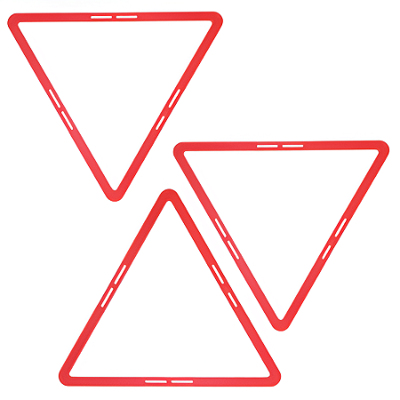 Triangulo AX Agilidade Para Treino 48cm - 667 - PACK COM 3 - Vermelho