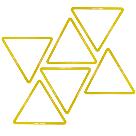 Triangulo AX Agilidade Para Treino 48cm - 667 - PACK COM 6 - Amarelo