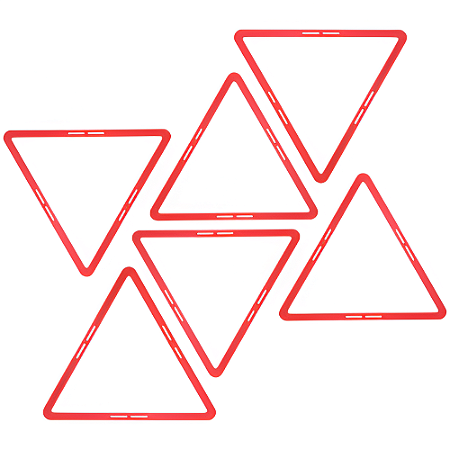 Triangulo AX Agilidade Para Treino 48cm - 667 - PACK COM 6 - Vermelho