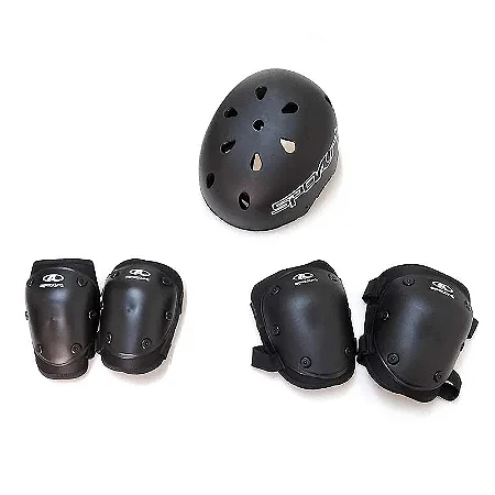 Kit Proteção Skate/Patins com Joelheira-Cotoveleira-Capacete INFANTIL - (7 a 14 anos) 03245