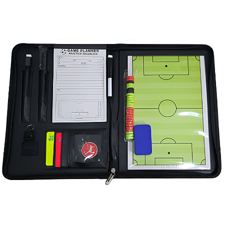Prancheta Tática Futebol 30 Botões 1 Apito 2 Cartões 2 Canetas 1 Talão AX - 775
