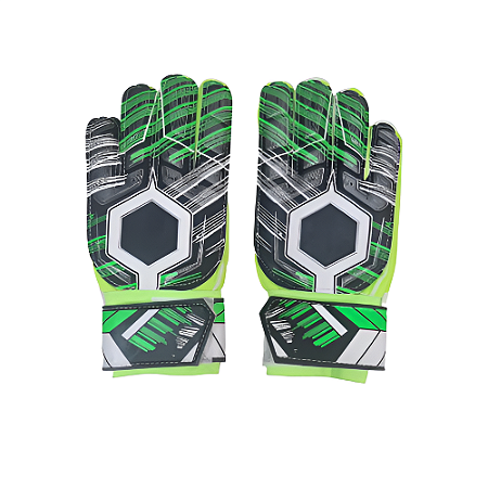 Luva Goleiro Adulto AX com Protetor de Dedo Profissional Verde Limão - 759