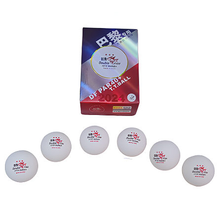 Bola Tênis de Mesa 3 Estrelas DF PAR40+ com 6 pçs Double Fish ITTF - 717