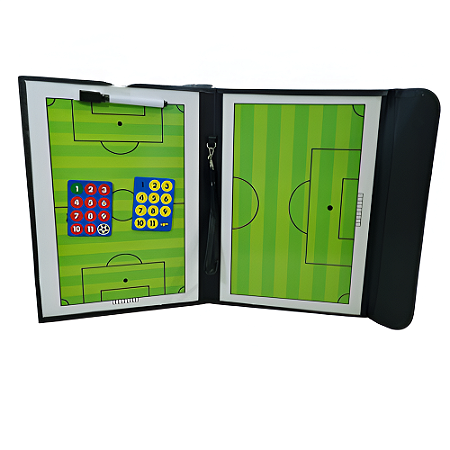Prancheta Tática Futebol M Pasta com Imã Adesivo Coach AX - 774