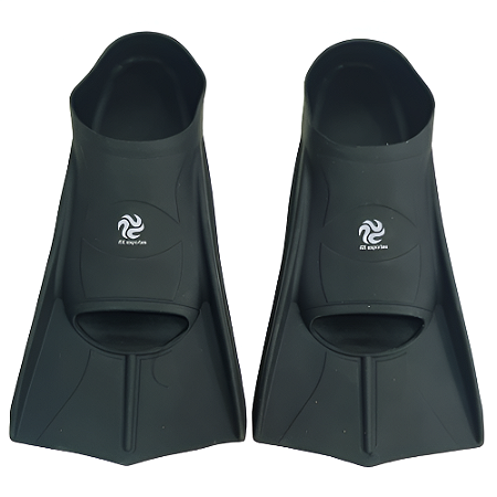 Nadadeira Curta L 39/41 Preta Natação Silicone AX - 817